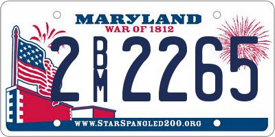 MD license plate 2BM2265