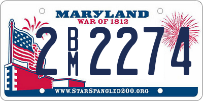 MD license plate 2BM2274