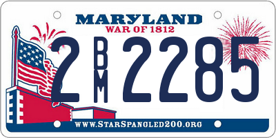 MD license plate 2BM2285