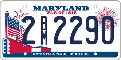 MD license plate 2BM2290