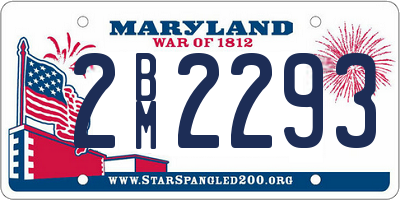 MD license plate 2BM2293
