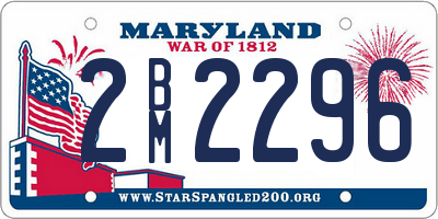 MD license plate 2BM2296