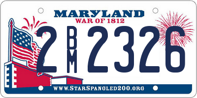 MD license plate 2BM2326