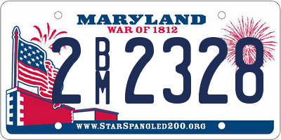 MD license plate 2BM2328