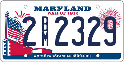 MD license plate 2BM2329