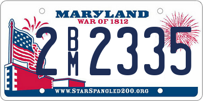 MD license plate 2BM2335