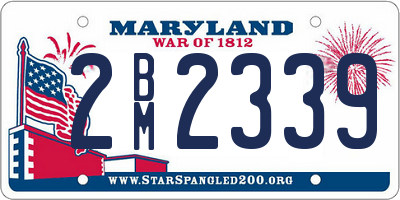MD license plate 2BM2339
