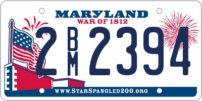 MD license plate 2BM2394