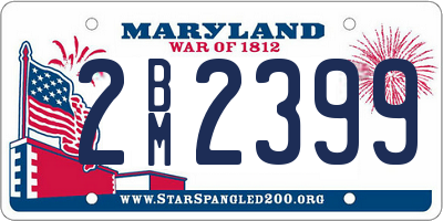 MD license plate 2BM2399