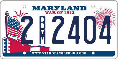 MD license plate 2BM2404
