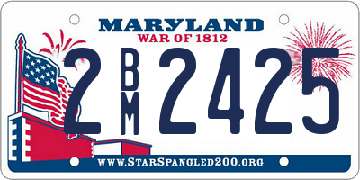MD license plate 2BM2425