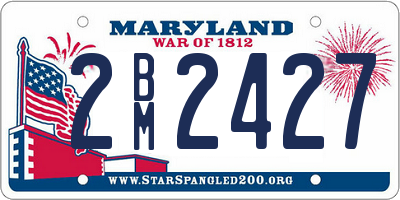 MD license plate 2BM2427