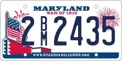 MD license plate 2BM2435