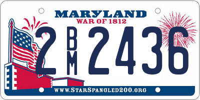 MD license plate 2BM2436