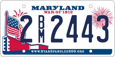 MD license plate 2BM2443