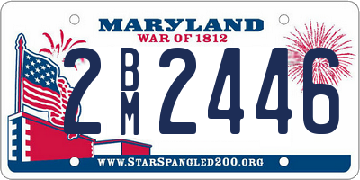 MD license plate 2BM2446