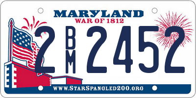MD license plate 2BM2452
