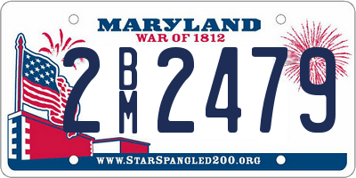 MD license plate 2BM2479