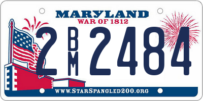 MD license plate 2BM2484