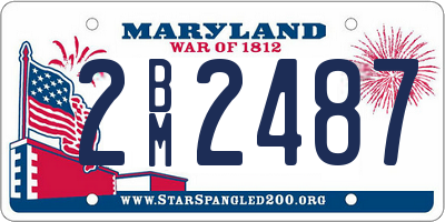 MD license plate 2BM2487
