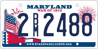MD license plate 2BM2488