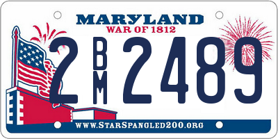 MD license plate 2BM2489