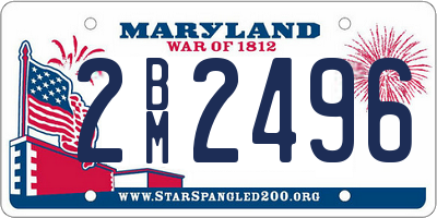 MD license plate 2BM2496