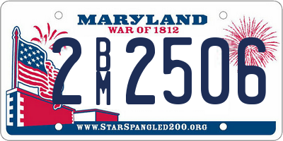 MD license plate 2BM2506