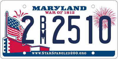 MD license plate 2BM2510