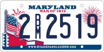 MD license plate 2BM2519
