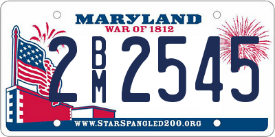 MD license plate 2BM2545