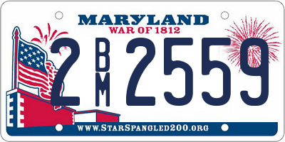 MD license plate 2BM2559