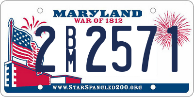 MD license plate 2BM2571