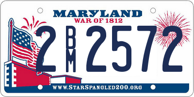 MD license plate 2BM2572