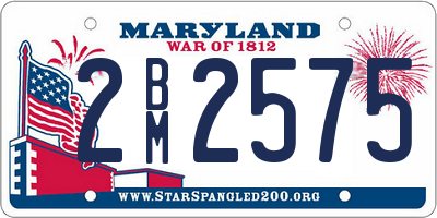MD license plate 2BM2575