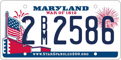 MD license plate 2BM2586
