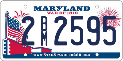 MD license plate 2BM2595