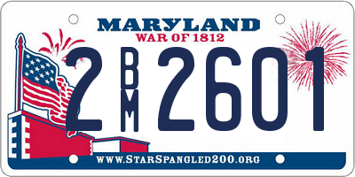 MD license plate 2BM2601