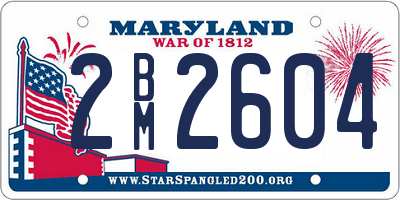 MD license plate 2BM2604