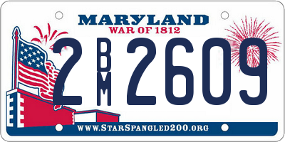 MD license plate 2BM2609