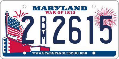 MD license plate 2BM2615