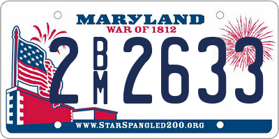 MD license plate 2BM2633