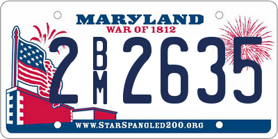 MD license plate 2BM2635