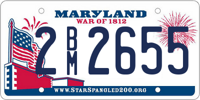 MD license plate 2BM2655
