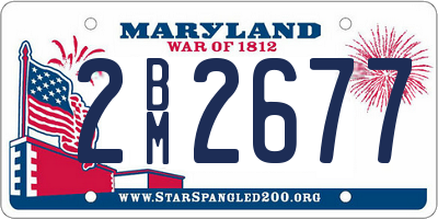 MD license plate 2BM2677