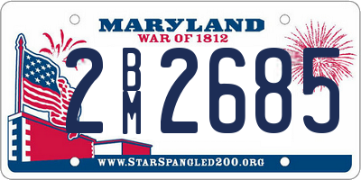 MD license plate 2BM2685