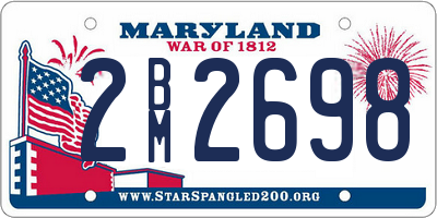 MD license plate 2BM2698