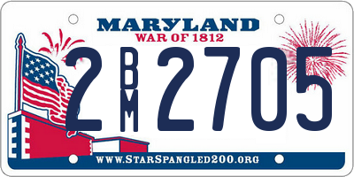 MD license plate 2BM2705