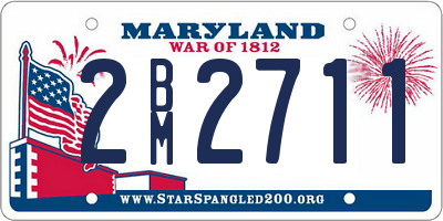 MD license plate 2BM2711