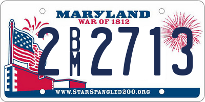 MD license plate 2BM2713